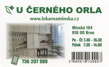 Klientská karta - Lékárna U černého orla